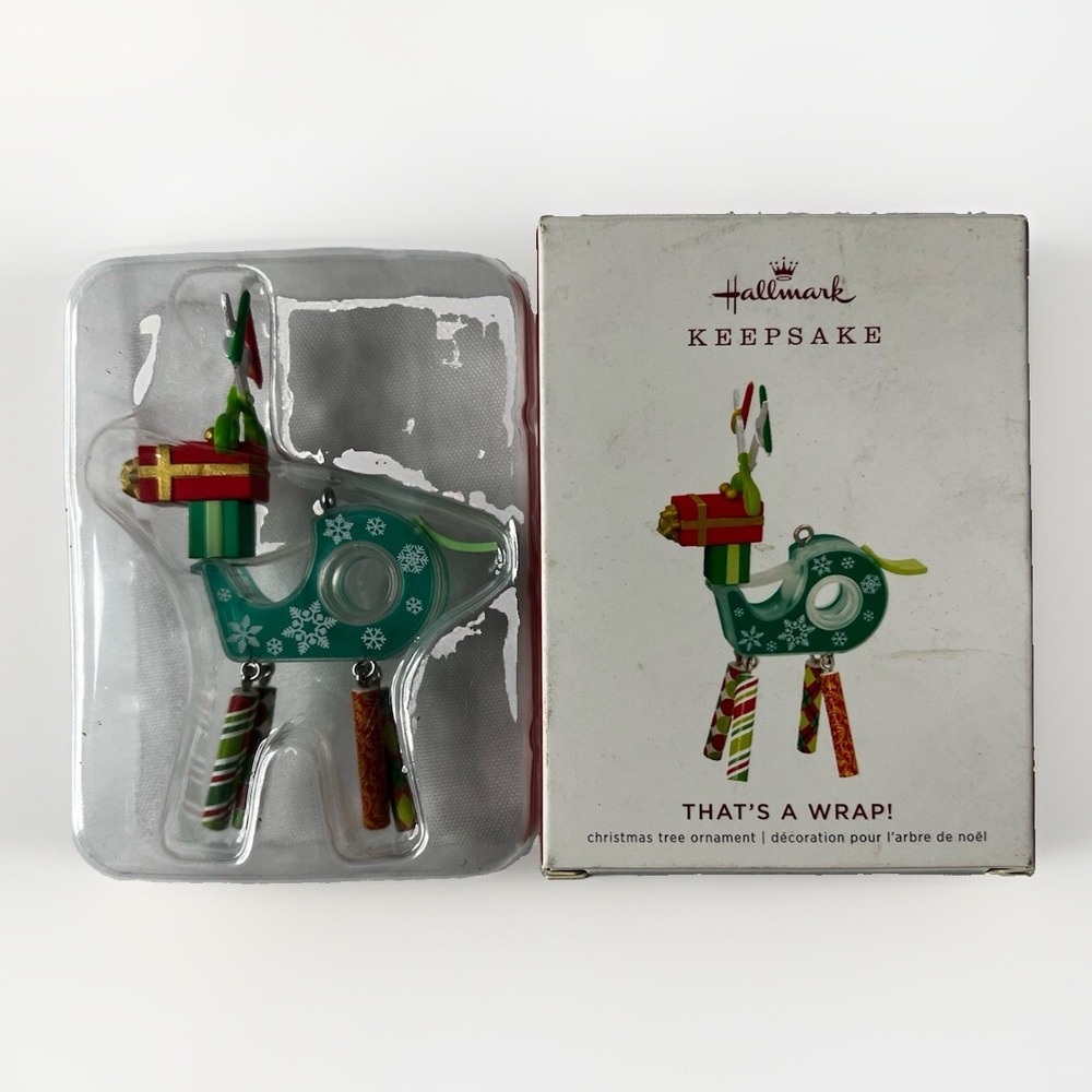 Hallmark Thats A Wrap Tape Dispense Ornament Christmas 2019 NOB